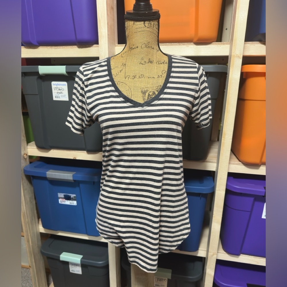Striped V-Neck Women's Top